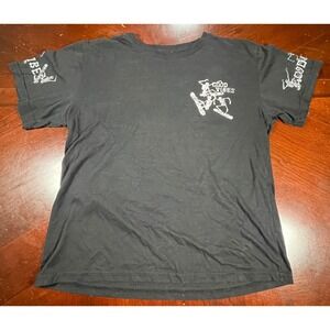 Fresh Laundry Snowboarding Skeleton Graphic Tee Youth XL Fits Adult Small Crop